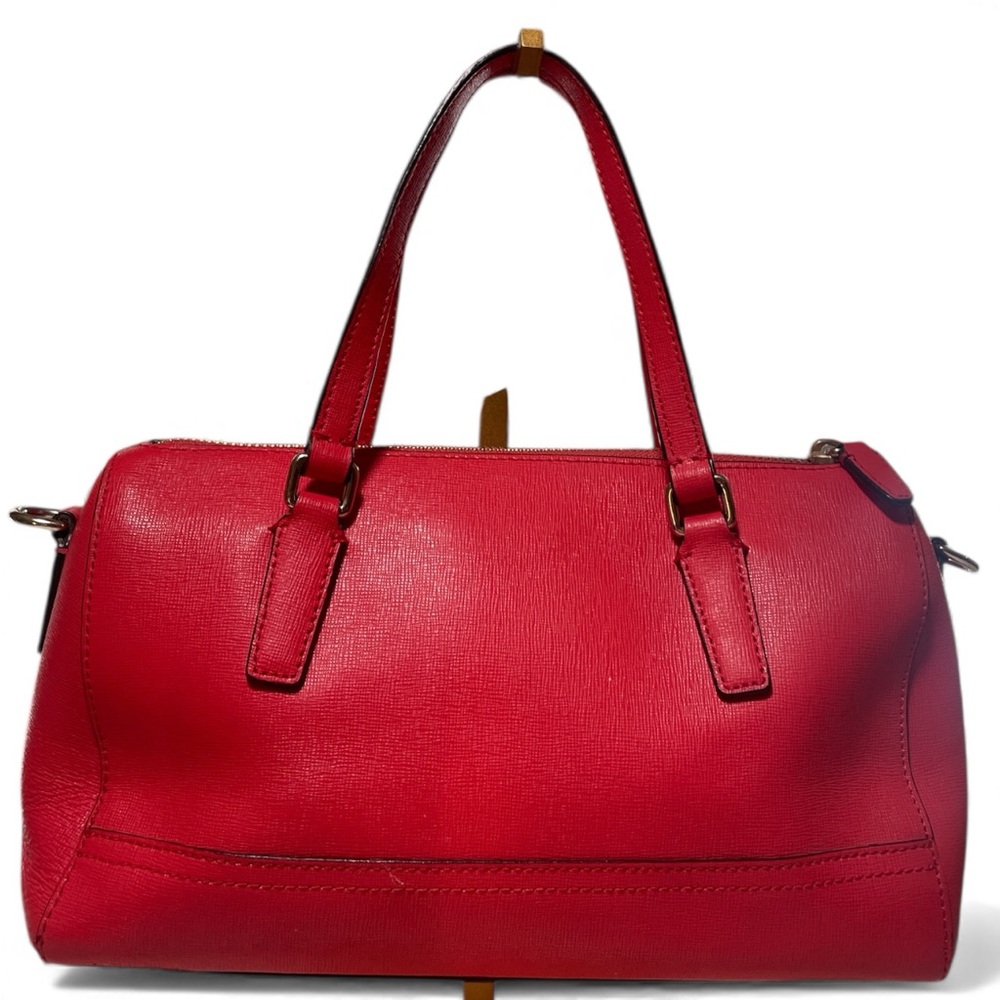 ‼️ SPRING SALE Coach Y2K Mini Satchel in Vibrant Hot Pink/Red Saffiano Leather - Picture 6 of 17